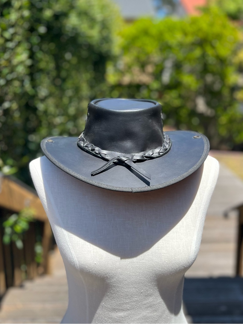 Hand Crafted Coastline Hat Co. Black Outback Hat - Picture 9 of 11
